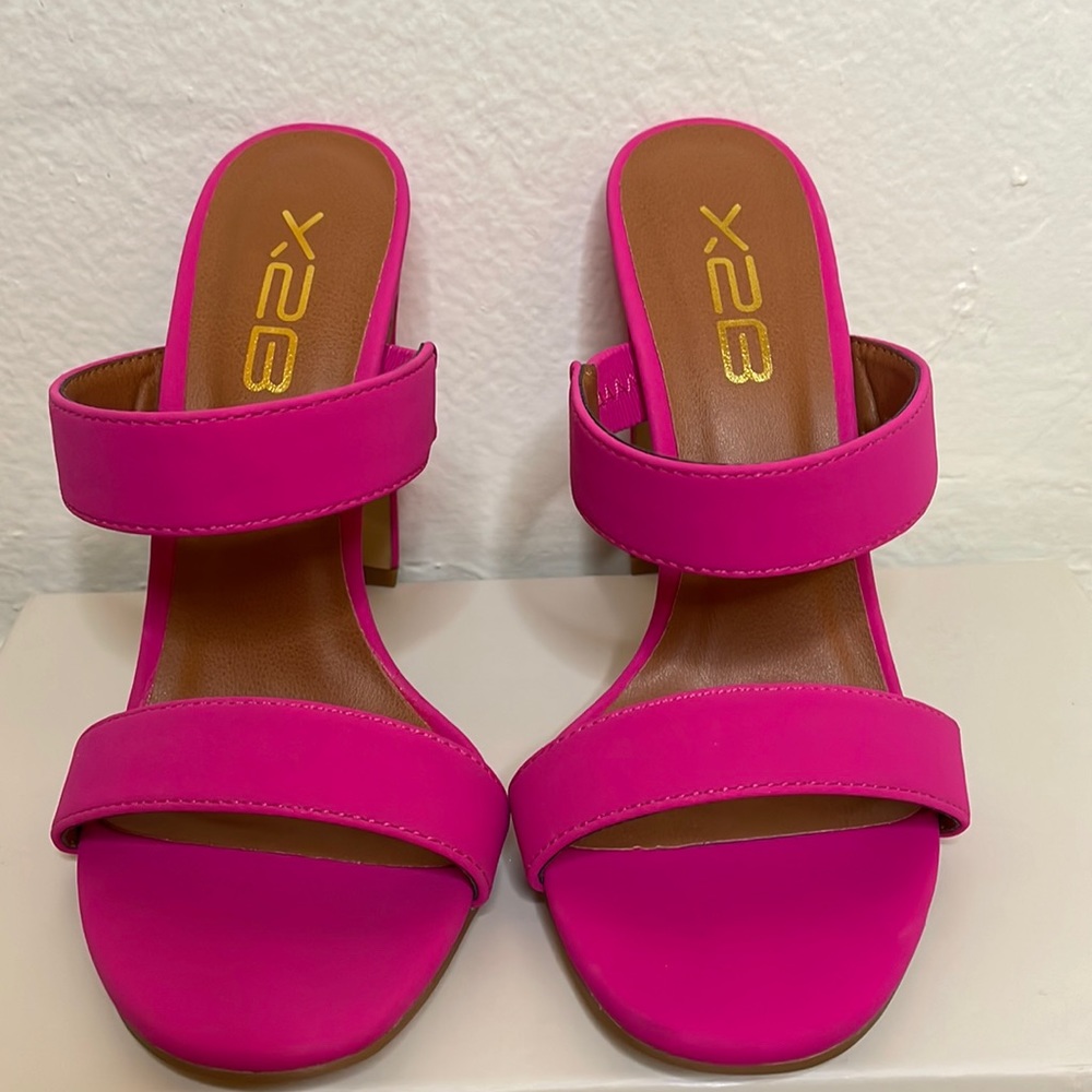 Hot pink high heels from a boutique
